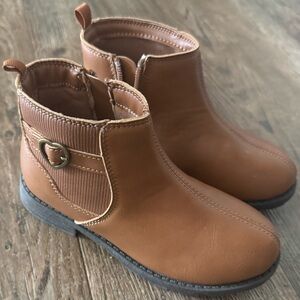 Carter's Tan Kids Boots with Heart Detail